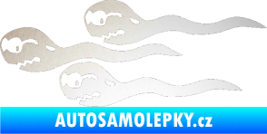 Samolepka Spermie levá odrazková reflexní bílá