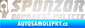 Samolepka Sponzor dopravní policie 004 odrazková reflexní bílá