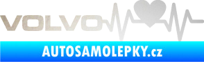 Samolepka Srdeční tep 021 levá Volvo srdcem odrazková reflexní bílá