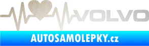Samolepka Srdeční tep 021 pravá volvo srdcem odrazková reflexní bílá