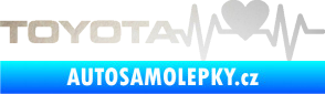 Samolepka Srdeční tep 023 levá toyota odrazková reflexní bílá
