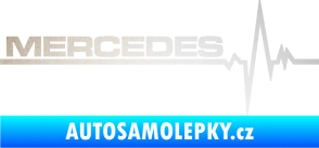Samolepka Srdeční tep 035 levá mercedes odrazková reflexní bílá