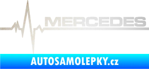 Samolepka Srdeční tep 035 pravá mercedes odrazková reflexní bílá