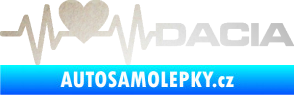 Samolepka Srdeční tep 045 pravá Dacia odrazková reflexní bílá