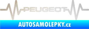 Samolepka Srdeční tep 053 Peugeot odrazková reflexní bílá