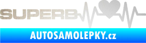 Samolepka Srdeční tep 072 levá Superb odrazková reflexní bílá
