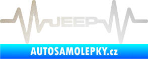 Samolepka Srdeční tep 081 Jeep odrazková reflexní bílá