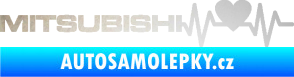 Samolepka Srdeční tep 082 levá Mitsubishi odrazková reflexní bílá