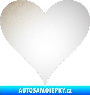 Samolepka Srdíčko 001 odrazková reflexní bílá