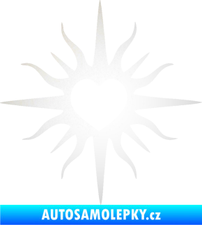 Samolepka Srdíčko 006 odrazková reflexní bílá