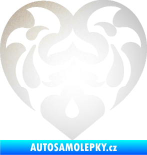 Samolepka Srdíčko 007 odrazková reflexní bílá