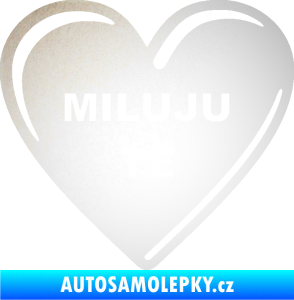 Samolepka Srdíčko 015 miluju tě odrazková reflexní bílá