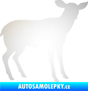 Samolepka Srna 001 pravá odrazková reflexní bílá