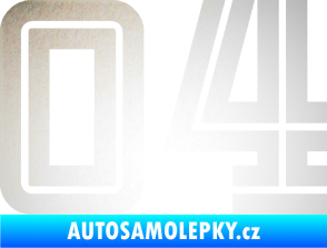 Samolepka Startovní číslo 04 typ 7 odrazková reflexní bílá