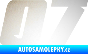 Samolepka Startovní číslo 07 typ 6 odrazková reflexní bílá