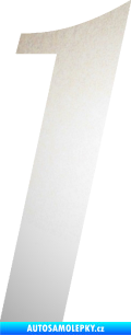 Samolepka Startovní číslo 1 typ 3 odrazková reflexní bílá