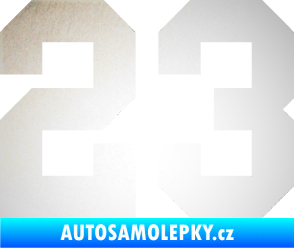 Samolepka Startovní číslo 23 odrazková reflexní bílá