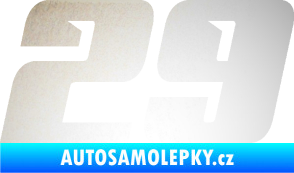 Samolepka Startovní číslo 29 typ 6 odrazková reflexní bílá