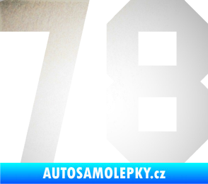 Samolepka Startovní číslo 78 odrazková reflexní bílá