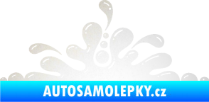 Samolepka Stékající skvrna 003 levá kaňka odrazková reflexní bílá