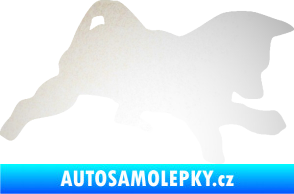 Samolepka Štěňátko 002 pravá německý ovčák odrazková reflexní bílá