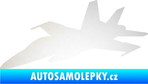 Samolepka Stíhací letoun 001 levá odrazková reflexní bílá