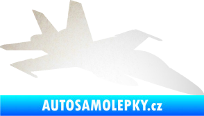 Samolepka Stíhací letoun 001 pravá odrazková reflexní bílá