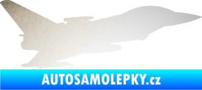 Samolepka Stíhací letoun 002 pravá odrazková reflexní bílá
