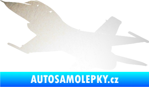 Samolepka Stíhací letoun 004 levá odrazková reflexní bílá