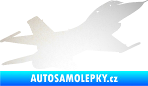 Samolepka Stíhací letoun 004 pravá odrazková reflexní bílá