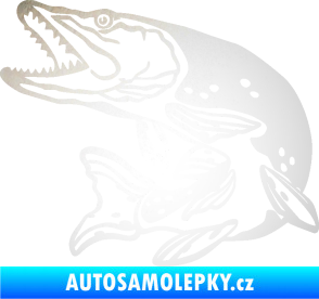 Samolepka Štika 002 levá odrazková reflexní bílá