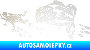 Samolepka Sumec 005 pravá se žábou odrazková reflexní bílá
