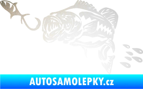 Samolepka Sumec 006 levá s návnadou odrazková reflexní bílá