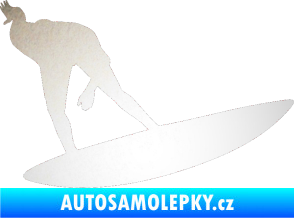 Samolepka Surfař 001 pravá odrazková reflexní bílá