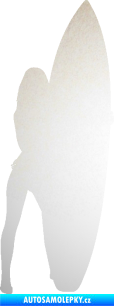 Samolepka Surfařka 002 levá odrazková reflexní bílá
