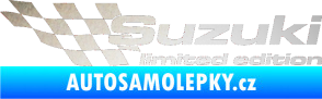 Samolepka Suzuki limited edition levá odrazková reflexní bílá