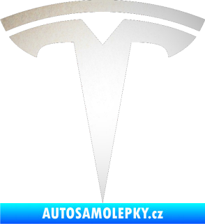 Samolepka Tesla - znak odrazková reflexní bílá