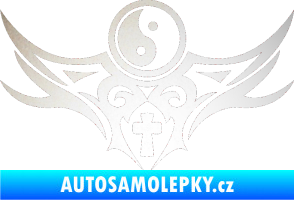 Samolepka Tetování 115 Jin a jang odrazková reflexní bílá