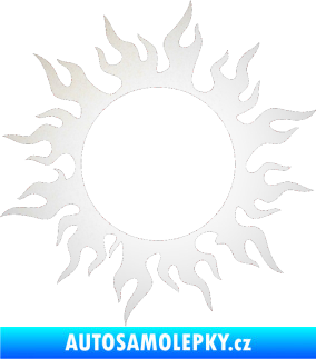 Samolepka Tetování 116 slunce s plameny odrazková reflexní bílá