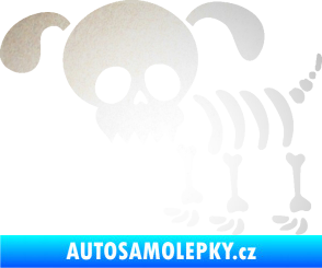 Samolepka The Bone Family Pejsek odrazková reflexní bílá