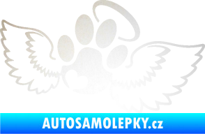 Samolepka Tlapka 010 andělíček pravá odrazková reflexní bílá