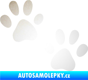 Samolepka Tlapky 011 odrazková reflexní bílá