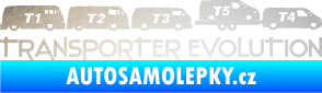 Samolepka Transporter evolution - pravá odrazková reflexní bílá