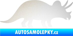 Samolepka Triceratops 001 pravá odrazková reflexní bílá