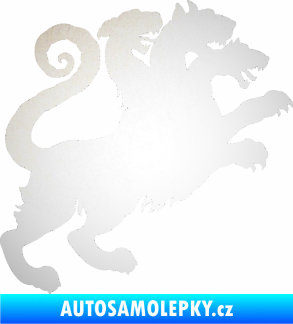 Samolepka Trojhlavý pes kerberos 002 pravá odrazková reflexní bílá