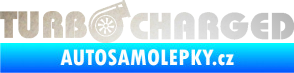 Samolepka Turbo charged nápis odrazková reflexní bílá