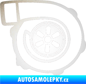 Samolepka Turbo silueta 001  pravá odrazková reflexní bílá