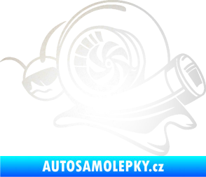 Samolepka Turbo šnek 004 levá odrazková reflexní bílá