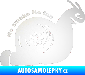 Samolepka Turbo šnek 005 no smoke no fun pravá odrazková reflexní bílá