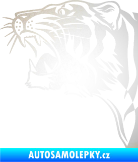 Samolepka Tygr 002 levá odrazková reflexní bílá
